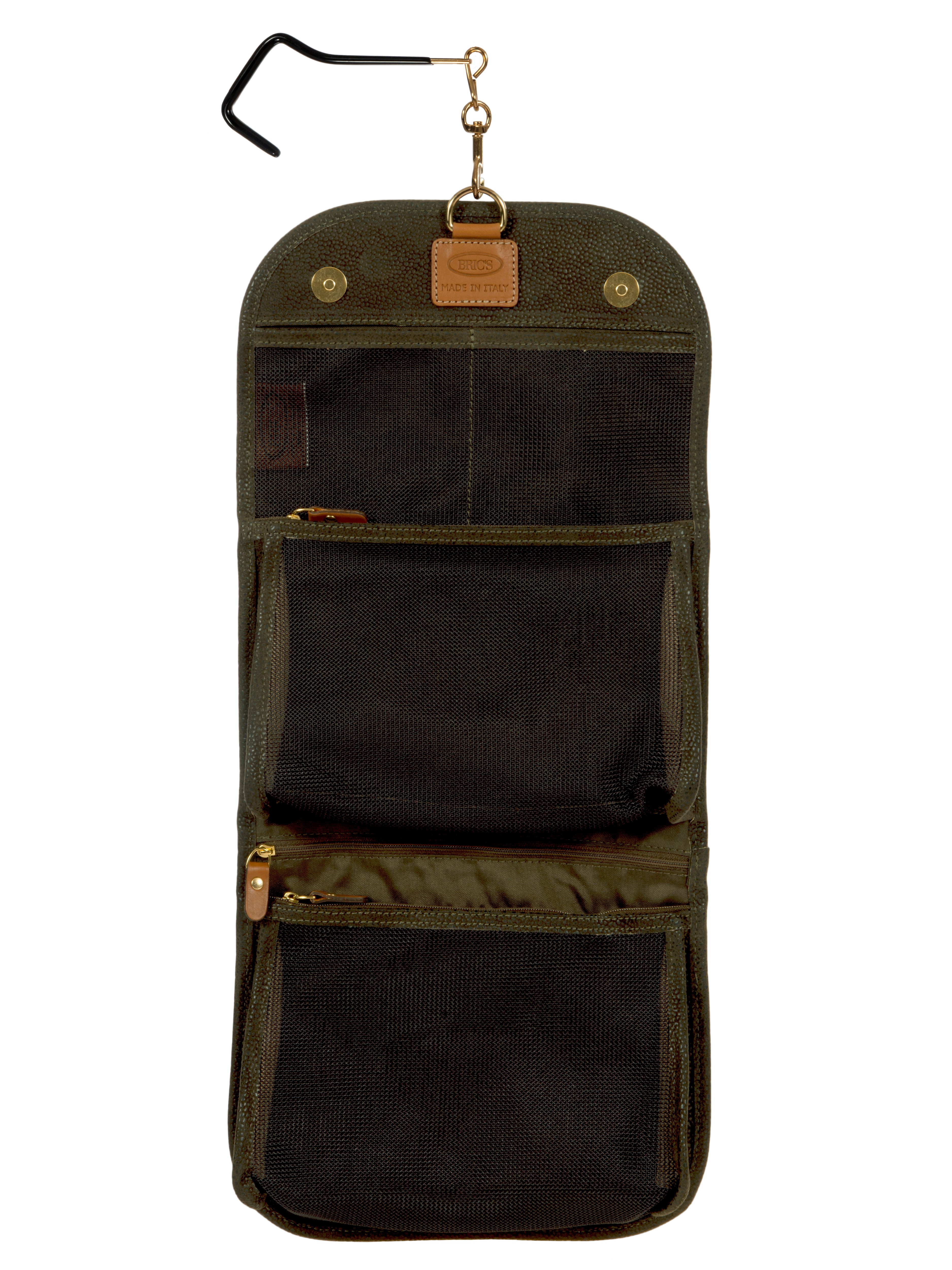 Bric`s Life Großes Tri-Fold Necessaire Dunkelgrün