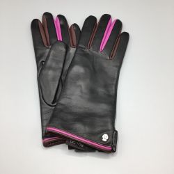 Roeckl Damen Handschuhe Berlin schwarz/pink Gr��e7 Handschuhe Damen & Herren
