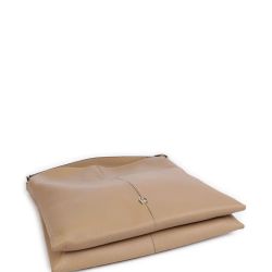 Aigner Damen Beuteltasche Savanna L Genarbtes Rindsleder Beige