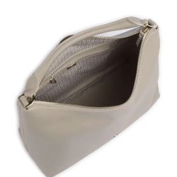 Aigner Damen Beuteltasche Zita M Genarbtes Rindsleder Beige