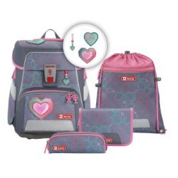 Step by Step Space Schulranzen Set 5-teilig Glitter Heart Neuheiten Schule & Freizeit