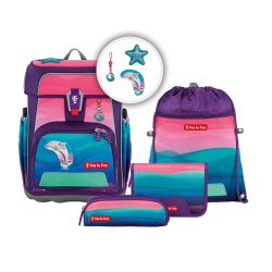 Step by Step Cloud Ocean Schulranzen Set 5-teilig Dolphin Lana