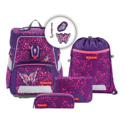 Step by Step Space Shine Schulranzen Set 5-teilig Butterfly Night Ina Schulranzen 1.-4.Klasse