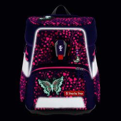 Step by Step Space Shine Schulranzen Set 5-teilig Butterfly Night Ina Schulranzen 1.-4.Klasse