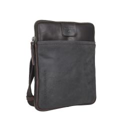 Strellson Herren Umhängetasche Bricklane Marcus Darkbrown