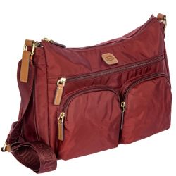 Brics X-Collection mittelgroße Schultertasche Bordeaux