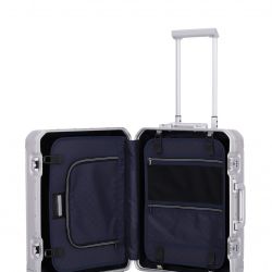 Travelite Next 4-Rad Trolley 55 cm Alu Silber Reise & Freizeit