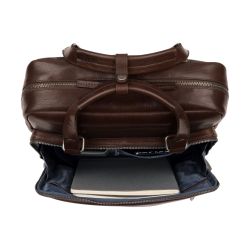 Leonhard Heyden Kurzgrifftasche/Rucksack Roma Braun