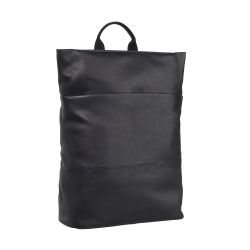 Leonhard Heyden Rucksack Genarbtes Rindsleder Hamburg Schwarz