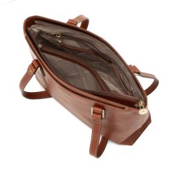 Gianni Conti Damen Shopper Cognac