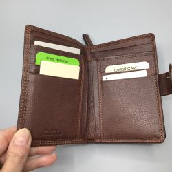 Gianni Conti Damen Geldbörse RFID Rindsleder Darkbrown