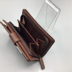Gianni Conti Damen Geldbörse RFID Rindsleder Darkbrown