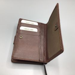 Gianni Conti Damen Geldbörse RFID Rindsleder Darkbrown