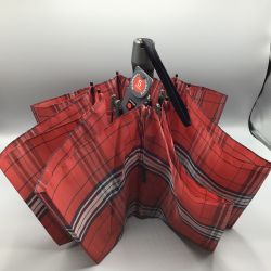 Knirps Taschenregenschirm T200 Medium Duomatic Check Red & Navy Regenschirme