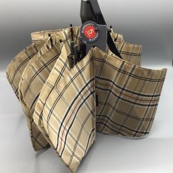 Knirps Taschenregenschirm T200 Medium Duomatic Check Beige