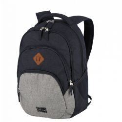 Travelite Basics Rucksack Melange Blau Grau Rucksäcke