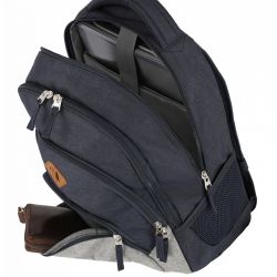 Travelite Basics Rucksack Melange Blau Grau Rucksäcke